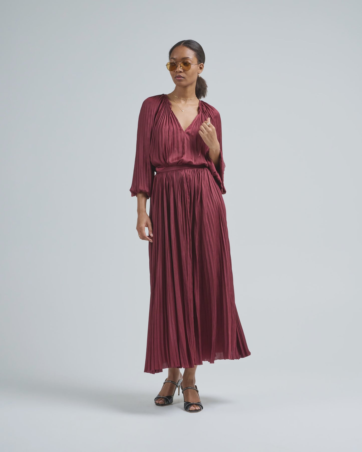 Lulu Pleated Long Skirt