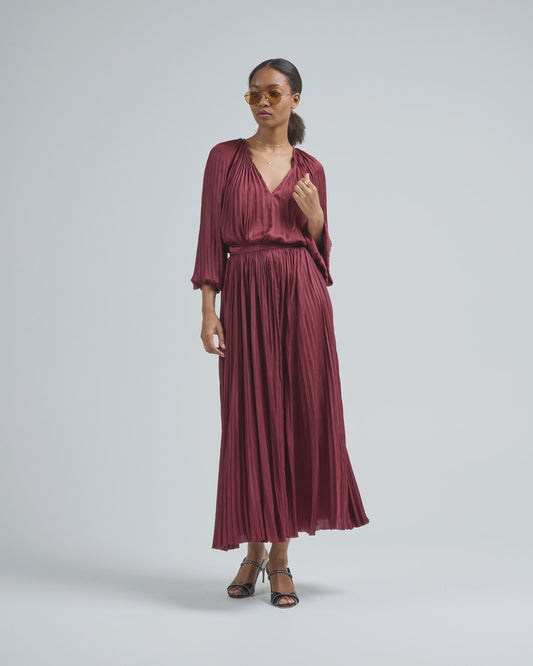 Lulu Pleated Long Skirt