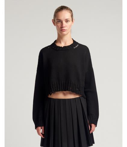 Backless Round Neck Sweater