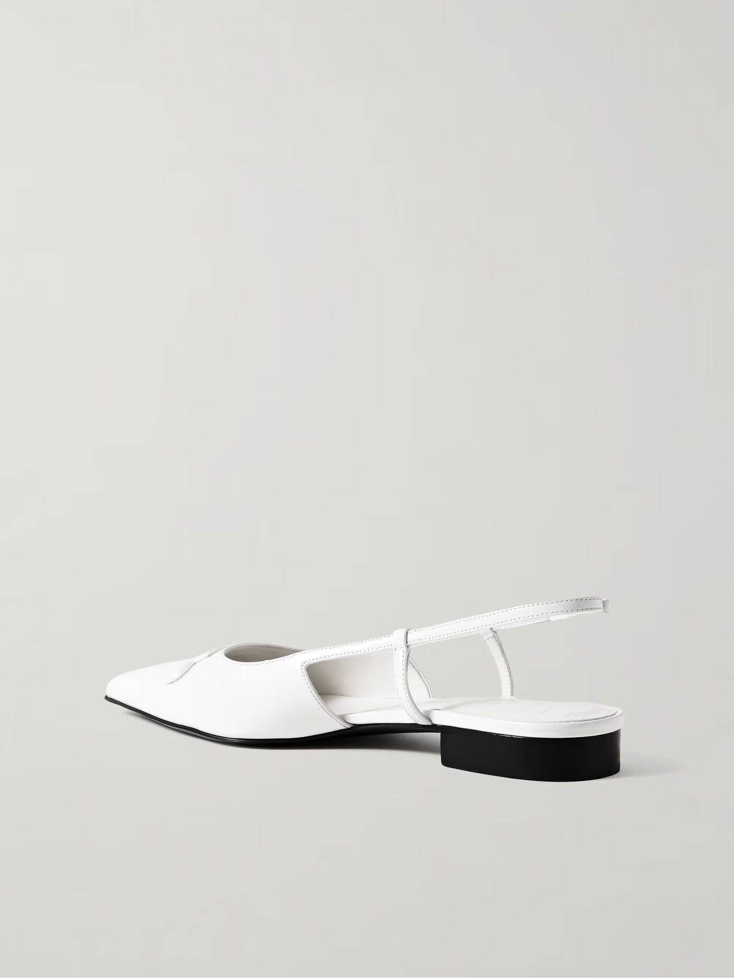 White Leather Trunkaroo Slingbacks