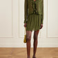 Flounce Blouse in Olive