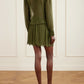 Flounce Blouse in Olive