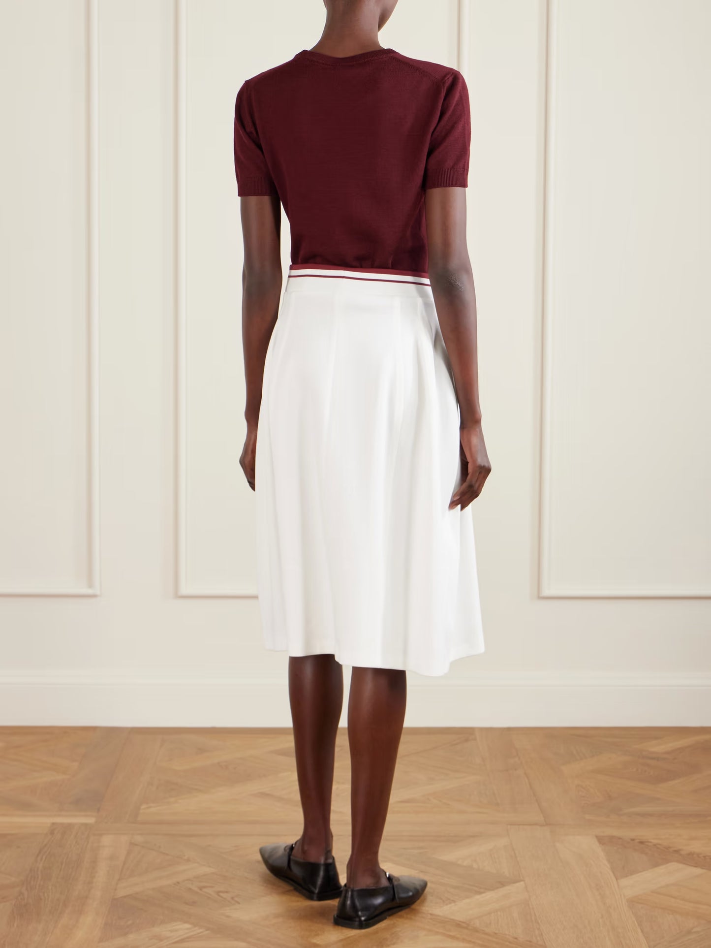 Spongy Jersey Midi Skirt