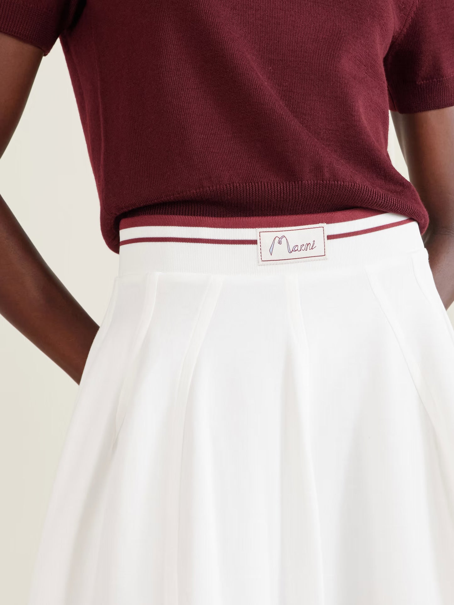 Spongy Jersey Midi Skirt