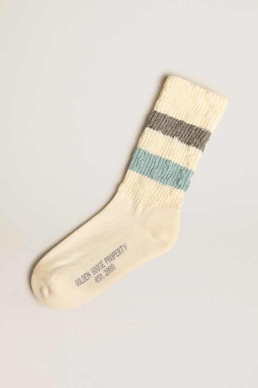 High Rib Stripe Sock