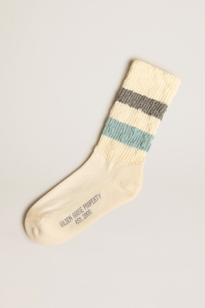 High Rib Stripe Sock