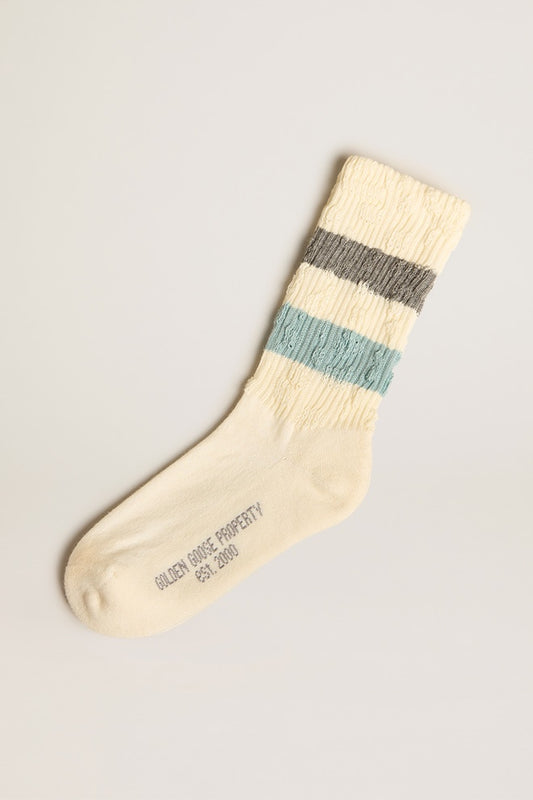 High Rib Stripe Sock